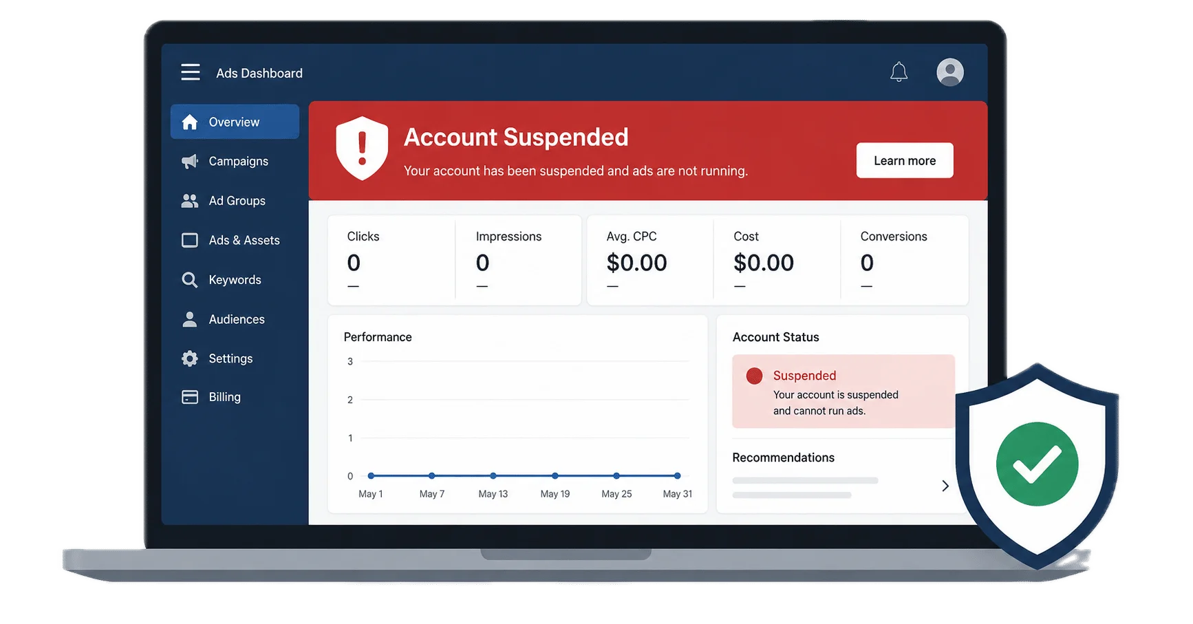 google ads suspended circumventing systems recovery diagram , google ads suspended unacceptable business practices checklist , google ads suspended suspicious payment activity fix , google ads suspended advertiser verification process , google ads suspended misrepresentation policy warning