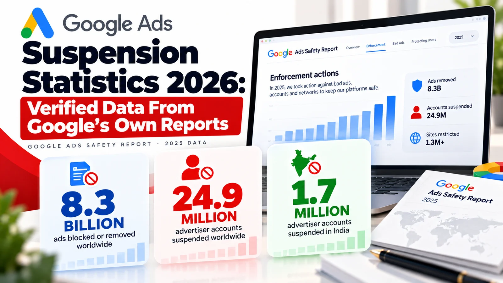 Google Ads Suspension Statistics 2026: Verified Data From Google’s Own Reports